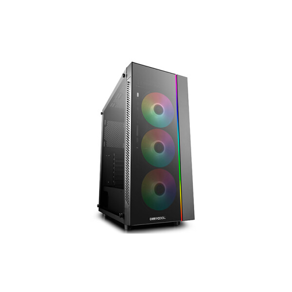 Deepcool MATREXX 55 ADD-RGB 3F BK - Midi Tower - PC - Acrylnitril-Butadien-Styrol (ABS) - SPCC - Gehärtetes Glas - Schwarz - ATX,EATX,Micro ATX,Mini-ITX - Gaming