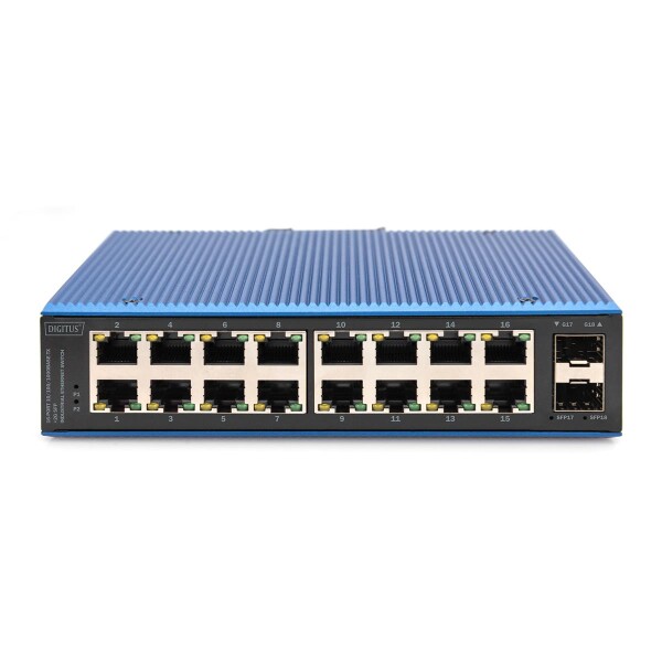 DIGITUS - DN-651138 - Indust. PoE Swtich 16xGB 2xSFP