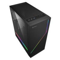 Sharkoon RGB FLOW - Midi Tower - PC - Schwarz - ATX - micro ATX - Mini-ITX - Multi - 16,5 cm