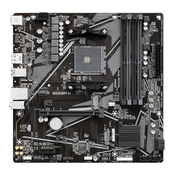 Gigabyte GiBy B550M K B550 - Mainboard - AMD Sockel AM4 (Ryzen)