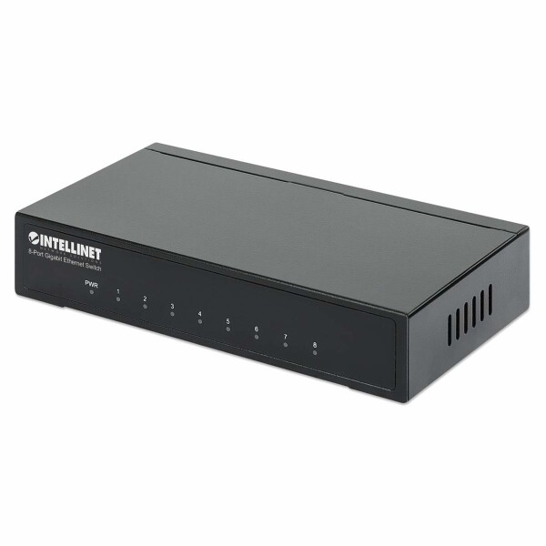 IC Intracom 8-Port Gigabit Ethernet Switch - Metall - Desktop - IEEE 802.3az (Energy Efficient Ethernet) - Gigabit Ethernet (10/100/1000) - Vollduplex