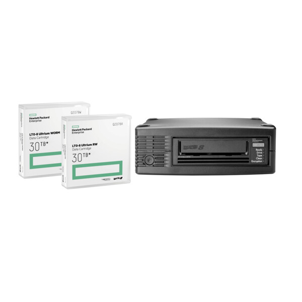 HPE StoreEver LTO-8 Ultrium 30750 - LTO - 2,5:1 - Serial Attached SCSI (SAS) - 5,25" Halbe Höhe - Schwarz - 256-bit AES