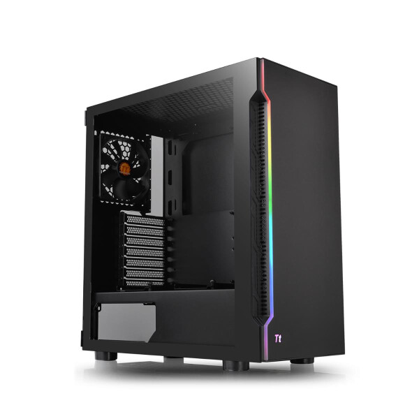 Thermaltake H200 TG RGB - Midi-Tower - PC - SPCC - Schwarz - ATX,Micro ATX,Mini-ITX - 18 cm