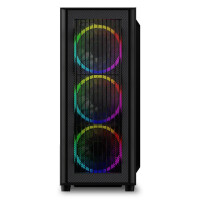 Sharkoon RGB Wave - Desktop - PC - Schwarz - ATX - micro ATX - Mini-ITX - Multi - Hinten - Vorderseite