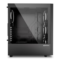 Sharkoon RGB Wave - Desktop - PC - Schwarz - ATX - micro ATX - Mini-ITX - Multi - Hinten - Vorderseite