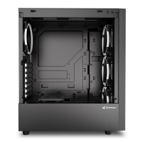 Sharkoon RGB Wave - Desktop - PC - Schwarz - ATX - micro ATX - Mini-ITX - Multi - Hinten - Vorderseite