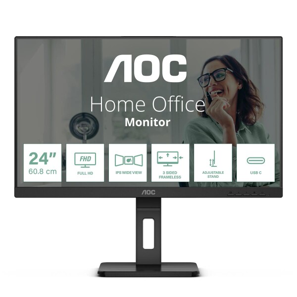 AOC 24P3CV - 60,5 cm (23.8") - 1920 x 1080 Pixel - Full HD - LED - 4 ms - Schwarz
