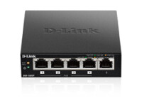 D-Link DGS-1005P - Unmanaged - L2 - Gigabit Ethernet (10/100/1000) - Vollduplex - Power over Ethernet (PoE) - Wandmontage