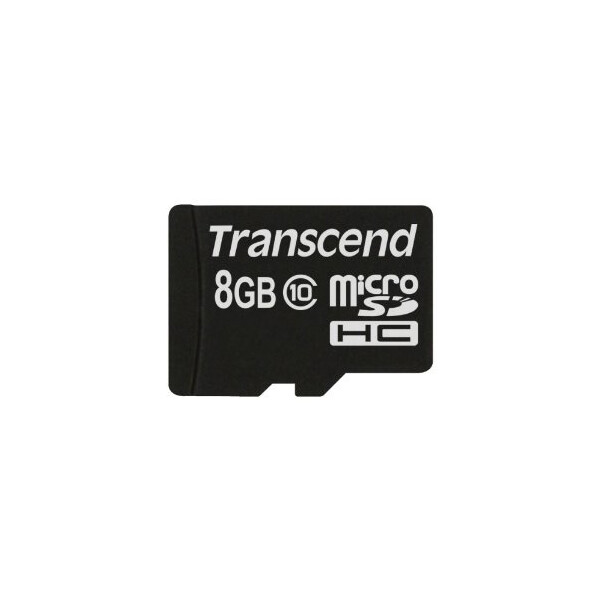 Transcend TS8GUSDC10 - 8 GB - MicroSDHC - Klasse 10 - NAND - 90 MB/s - Schwarz