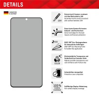 E.V.I. Displex Privacy Panzerglas (10H) für Samsung Galaxy S22/S23 - Eco-Montagerahmen - Privacy Filter - 15,5 cm (6.1") - Smartphone - Rahmenloser Blickschutzfilter - 10H - Glänzend - Privatsphäre