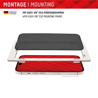 E.V.I. Displex Privacy Panzerglas (10H) für Samsung Galaxy S22/S23 - Eco-Montagerahmen - Privacy Filter - 15,5 cm (6.1") - Smartphone - Rahmenloser Blickschutzfilter - 10H - Glänzend - Privatsphäre