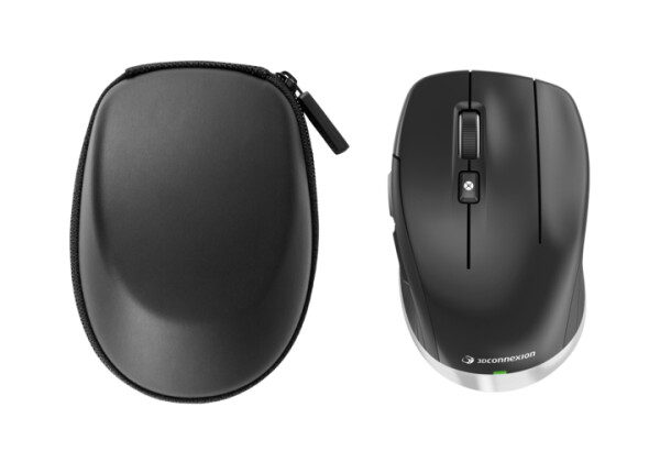 3Dconnexion CADMOUSE COMPACT WIRELESS USB-C - rechts - Optisch - RF Wireless + Bluetooth + USB Type-C - Schwarz