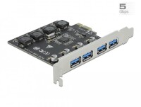 Delock PCI Express x1 Karte zu 4 x extern USB Typ-A...