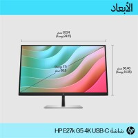 HP E-Series E27k G5 4K USB-C-Monitor - 68,6 cm (27") - 3840 x 2160 Pixel - 4K Ultra HD - LCD - 5 ms - Schwarz - Silber