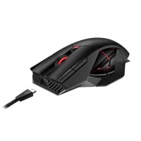 ASUS ROG Spatha X - rechts - Optisch - RF Wireless + USB Type-C - 19000 DPI - Schwarz