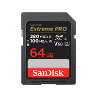 SanDisk SDSDXEP-064G-GN4IN - 64 GB - SDXC - Klasse 10 - UHS-II - 280 MB/s - 100 MB/s