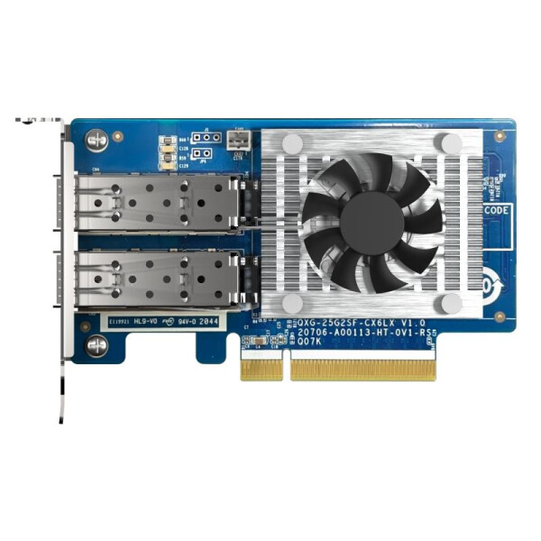 QNAP QXG-25G2SF-CX6 - Eingebaut - Kabelgebunden - PCI Express - Faser - 25000 Mbit/s