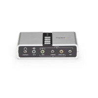 StarTech.com USB Soundbox 7.1 Adapter - externe USB Soundkarte mit SPDIF Didital Audio - 7.1 Kanäle - 16 Bit - USB