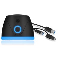 ICY BOX IB-1124L-C3 - HDD - SSD - SATA - Serial ATA II - Serial ATA III - 2.5,3.5" - USB 3.2 Gen 1 (3.1 Gen 1) Type-B - 5 Gbit/s - Schwarz