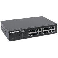 Intellinet 16-Port Gigabit Ethernet Switch - Switch - 16 x 10/100/1000