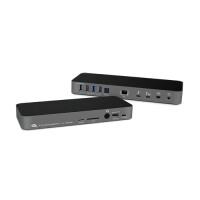 OWC OWCTB3DK14PSG - Kabelgebunden - Thunderbolt 3 - 85 W - 3,5 mm - Grau - MicroSD (TransFlash) - MicroSDHC - MicroSDXC - SD - SDHC - SDXC