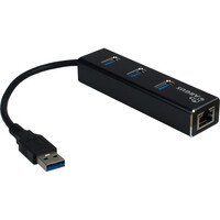 Argus Inter-Tech ARGUS IT-310 - USB 3.2 Gen 1 (3.1 Gen 1) Type-A - IEEE 802.3ab - IEEE 802.3i - IEEE 802.3u - Schwarz - RJ-45 - USB 3.2 Gen 1 (3.1 Gen 1) Type-A - Aluminium - Windows 10 - Windows 7 - Windows 8 - Windows 8.1