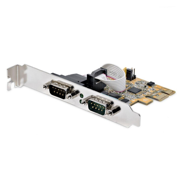 StarTech.com 2 Port PCI Express Serielle Schnittstellenkarte, PCIe auf RS232 (DB9), PC Ser