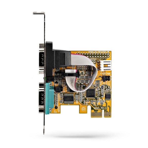 StarTech.com 2 Port PCI Express Serielle Schnittstellenkarte, PCIe auf RS232 (DB9), PC Ser