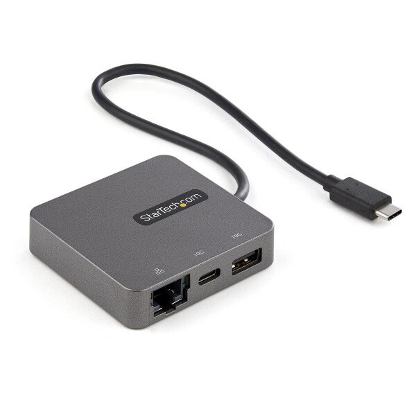 StarTech.com DKT31CHVL - Verkabelt - USB 3.2 Gen 2 (3.1 Gen 2) Type-C - 10,100,1000 Mbit/s - Schwarz - Silber - 10 Gbit/s - 3840 x 2160 Pixel