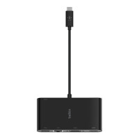 Belkin AVC004BTBK - USB 3.2 Gen 1 (3.1 Gen 1) Type-C - HDMI - RJ-45 - USB 3.2 Gen 1 (3.1 Gen 1) Type-A - VGA - 3840 x 2160 Pixel - Schwarz - 100 W - 194 mm