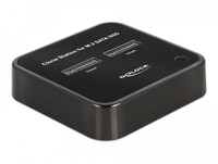 Delock M.2 Dockingstation für 2 x M.2 SATA SSD mit Klon Funktion - SSD - M.2 - M.2 - USB 3.2 Gen 2 (3.1 Gen 2) Type-C - 6 Gbit/s - Schwarz