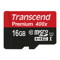 Transcend 16GB microSDHC Class 10 UHS-I - 16 GB - MicroSDHC - Klasse 10 - MLC - 90 MB/s - Class 1 (U1)