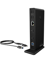 ICY BOX IB-DK2251AC - Kabelgebunden - USB 3.2 Gen 2 (3.1 Gen 2) Type-A - 3,5 mm - 10,100,1000 Mbit/s - Schwarz - 5 Gbit/s