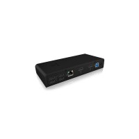 ICY BOX IB-DK2251AC - Kabelgebunden - USB 3.2 Gen 2 (3.1 Gen 2) Type-A - 3,5 mm - 10,100,1000 Mbit/s - Schwarz - 5 Gbit/s