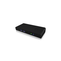 ICY BOX IB-DK2251AC - Kabelgebunden - USB 3.2 Gen 2 (3.1 Gen 2) Type-A - 3,5 mm - 10,100,1000 Mbit/s - Schwarz - 5 Gbit/s