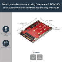 StarTech.com Dual-Slot M.2 auf SATA Adapter für...