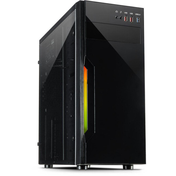 Inter-Tech B-42 RGB - Tower - PC - Schwarz - ATX - uATX - Metall - Gaming