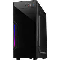 Inter-Tech B-42 RGB - Tower - PC - Schwarz - ATX - micro ATX - Metall - Gaming
