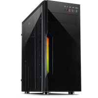 Inter-Tech B-42 RGB - Tower - PC - Schwarz - ATX - uATX - Metall - Gaming