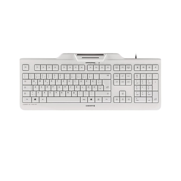 Cherry KC 1000 SC - Tastatur - 105 Tasten QWERTZ - Grau, Weiß