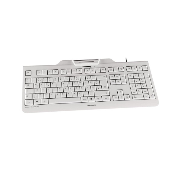 Cherry KC 1000 SC - Tastatur - 105 Tasten QWERTZ - Grau, Weiß