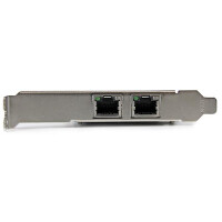 StarTech.com 2 Port PCI Express Gigabit Ethernet Netzwerkkarte - PCIe Server Adapter - Eingebaut - Kabelgebunden - PCI Express - Ethernet - 2000 Mbit/s - Aluminium - Schwarz
