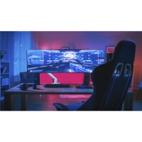 Ergotron HX Series HX Monitorarm mit HD-Gelenk - Tischhalterung (matt-schwarz) - Klemme - 19,1 kg - 124,5 cm (49") - 100 x 100 mm - Höhenverstellung - Schwarz