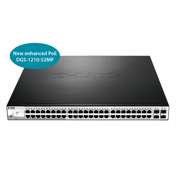 D-Link PoE Switch DGS-1210-52MP 52 Port - Switch - Glasfaser (LWL)