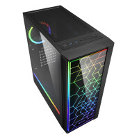 Sharkoon RGB LIT 100 - Midi Tower - PC - Schwarz - ATX -...