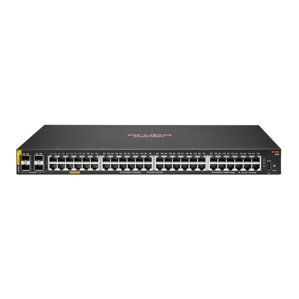 HPE 6100 48G Class4 PoE 4SFP+ 370W - Managed - L3 - Gigabit Ethernet (10/100/1000) - Power over Ethernet (PoE) - Rack-Einbau - 1U