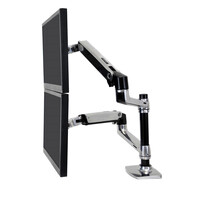 Ergotron LX Series Dual Stacking Arm - 18,1 kg - 61 cm (24") - 75 x 75 mm - 100 x 100 mm - Höhenverstellung - Silber