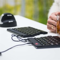 R-Go Split Break Ergonomische Tastatur - QWERTZ (DE) - schwarz - kabelgebunden - Mini - Kabelgebunden - USB - QWERTZ - Schwarz