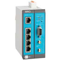 Insys Microelectronics MoRoS icom MRO-L200 - LTE-Router - Ethernet-WAN - 10 Gigabit Ethernet - 100 Gigabit Ethernet - Blau - Grau - Weiß