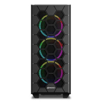 Sharkoon Gehäuse RGB Hex ATX 1xGlas schwarz -...